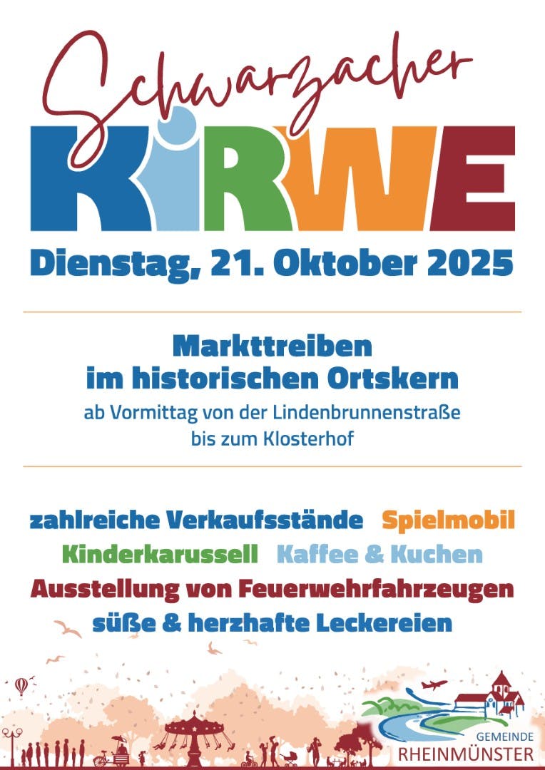 Flyer zur Schwarzacher Kirwe am 21.10.2025